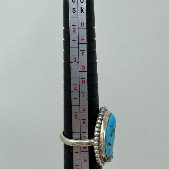 Sterling Silver Teardrop-shaped  Turquoise ring - Picture 7 of 7